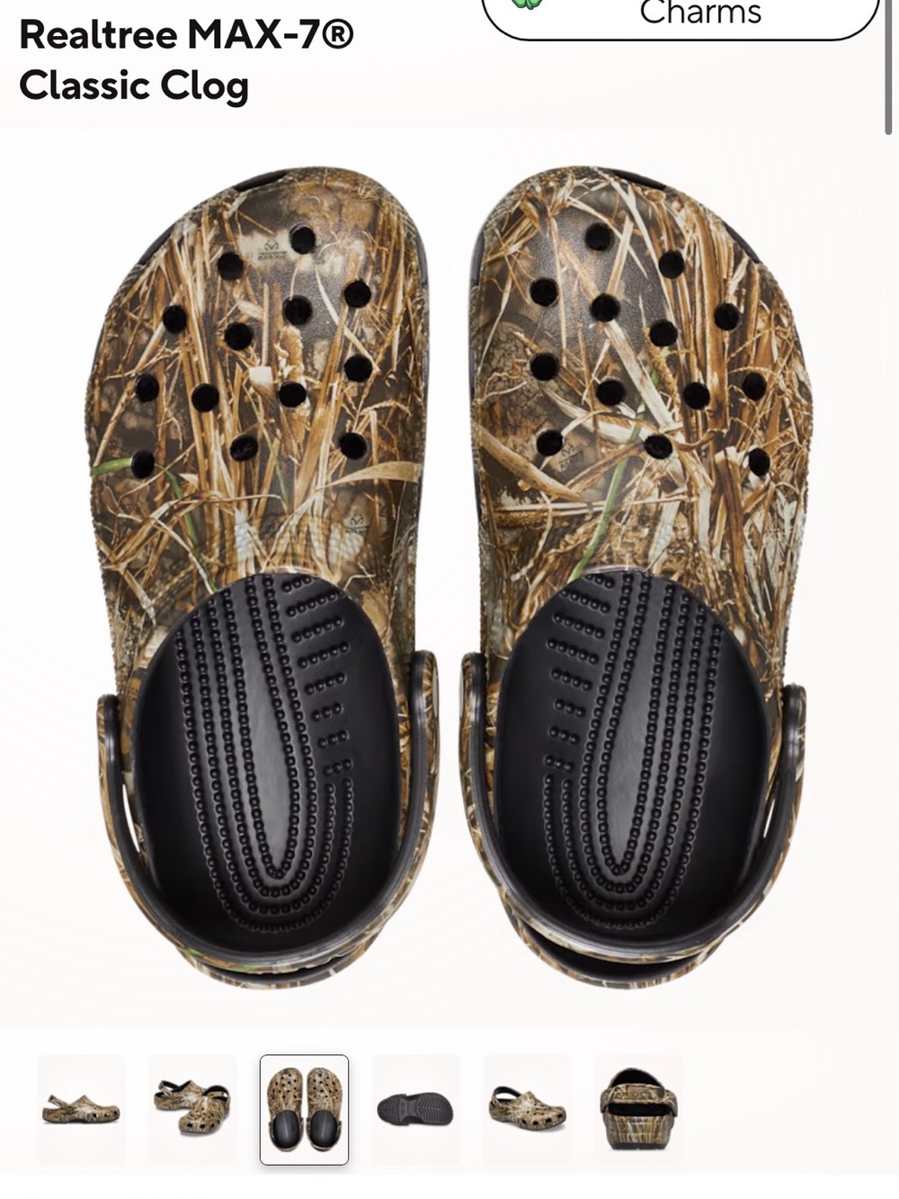 Crocs Realtree MAX-7 Classic Clogs – Men’s Size 8 – Brand New